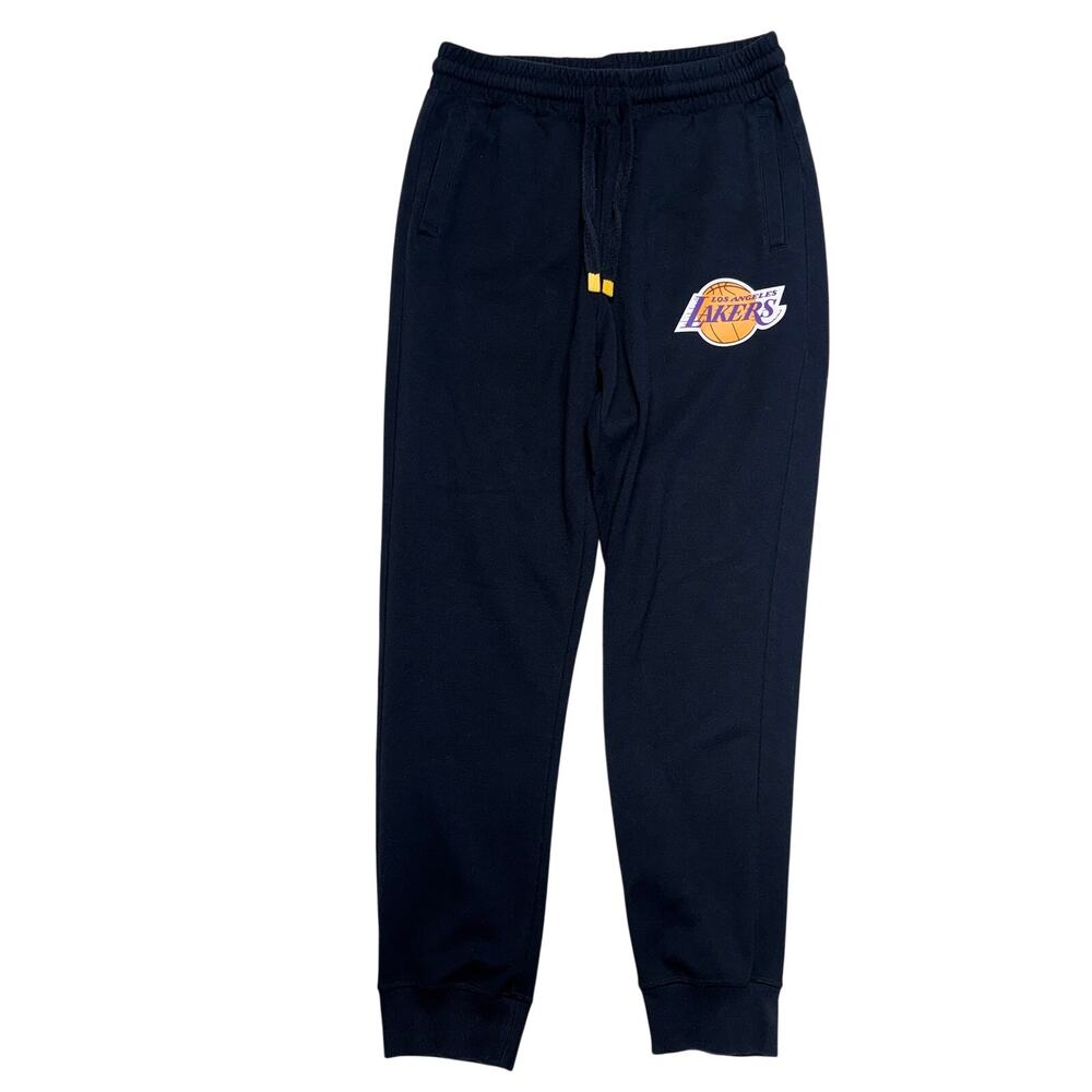 Lakers Mitchell & Ness Sweatpants Medium Black Fleece NBA LA Los Angeles Retro